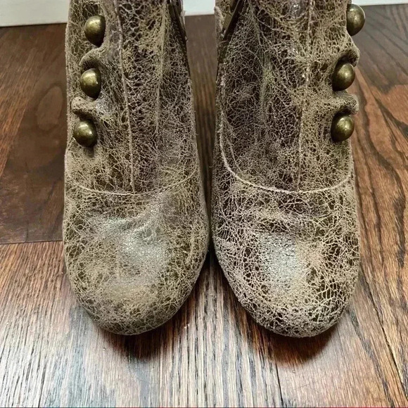 Seychelles Los Angeles Ankle Bootie Boots Brown Leather Women Size 7.5 Side Zip - Picture 11 of 15